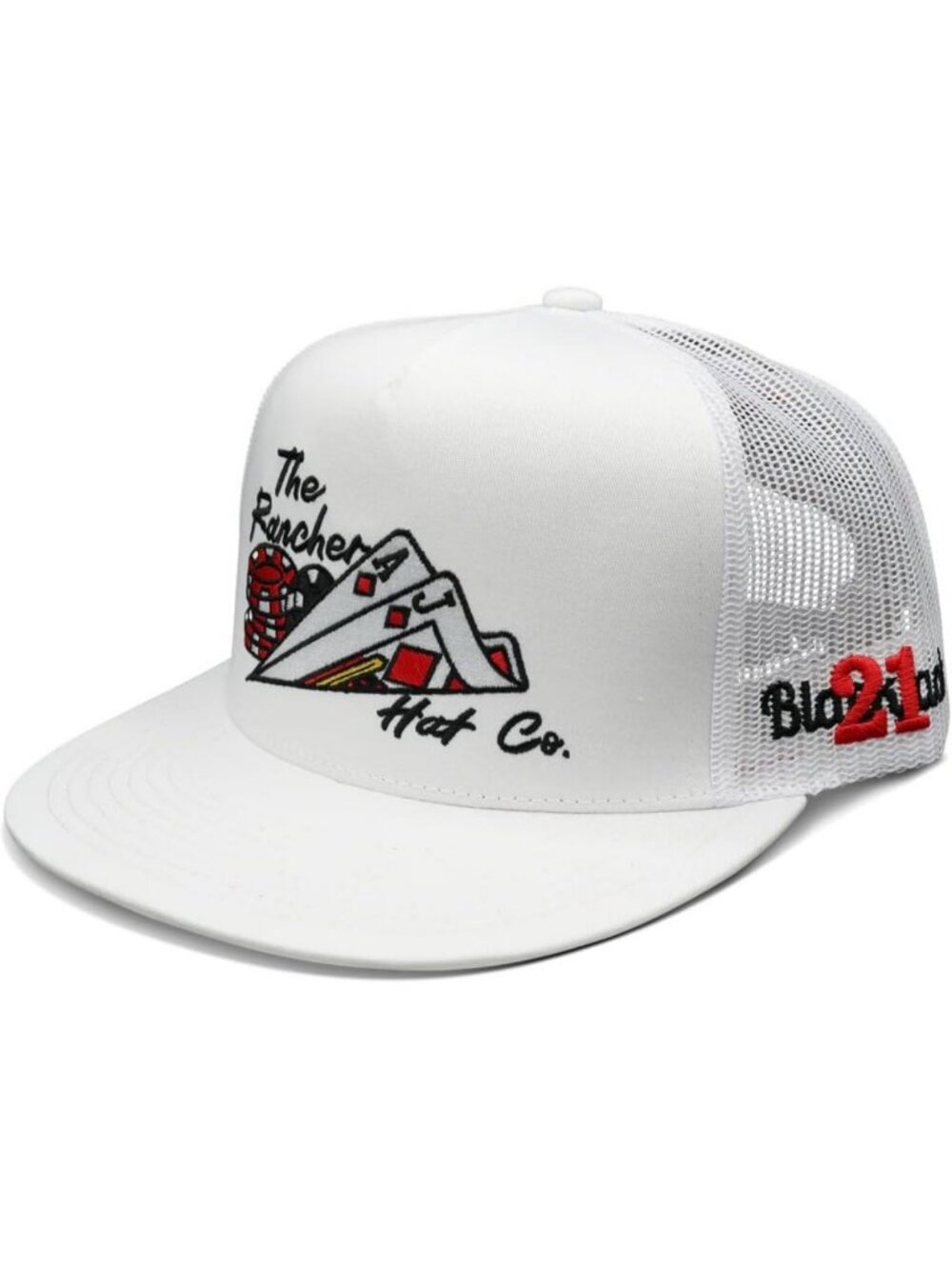 High Profile Adjustable Mesh Back Trucker Hat - Stylish 21 Blackjack Design